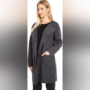 J. Crew Juliette Merino Wool Blend Long  Line Cardigan Charcoal Grey XL